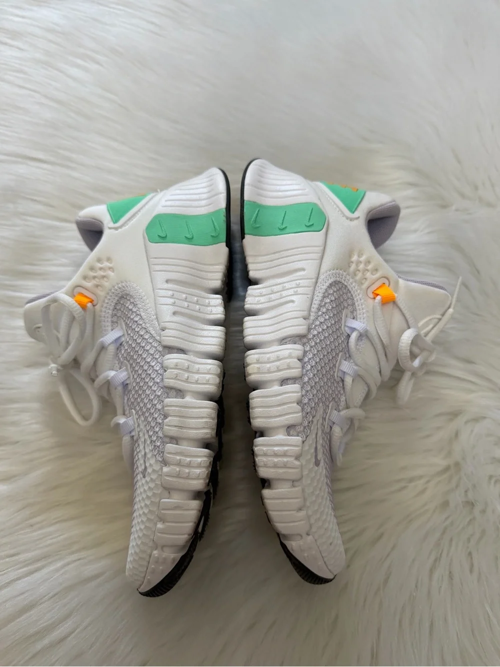 Nike Free Metcon 4 White w/Mint Mesh Running Sneakers Sz 6.5